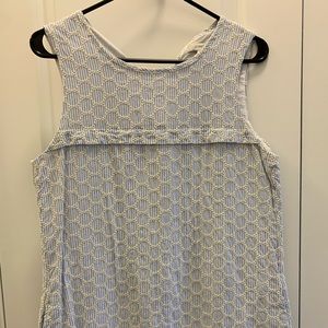 Jcrew seersucker dress with tie detail